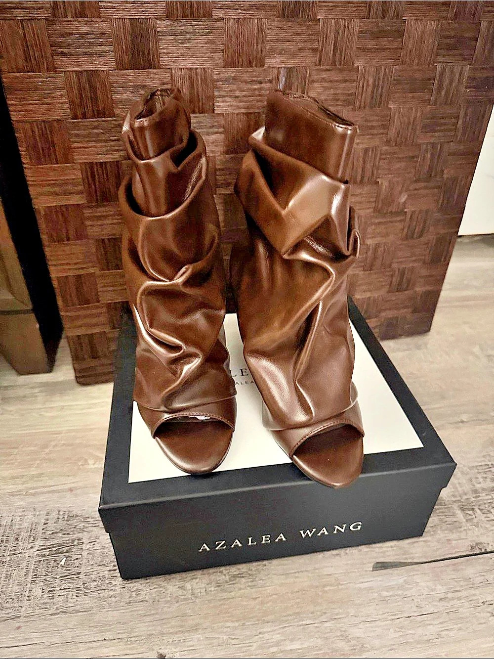 A. Wang Brown Slouch Heeled Boots Like New